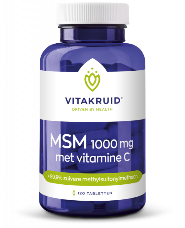 MSM 1000 mg met vitamine C (120 tabletten (ovaal))