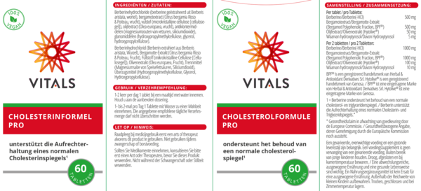 Cholesterolformule pro 60 tabletten